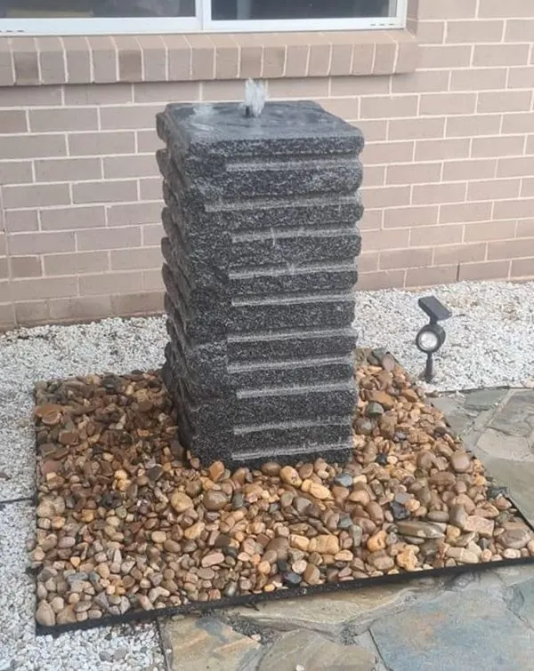 Drilled Granite Water Feature