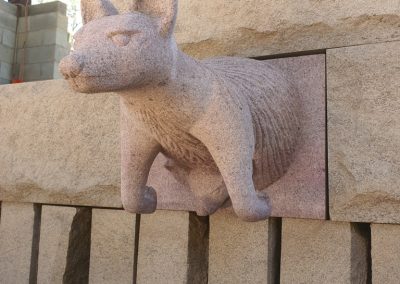 sandstone kangaroo gargoyle