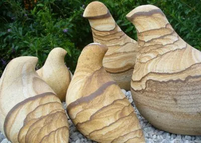 sandstone bird carving